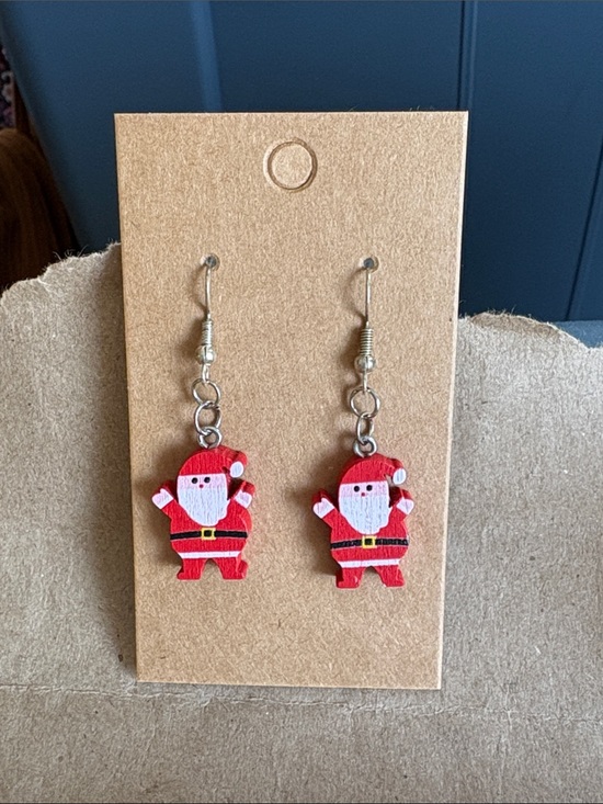 StarrSky&Brunch Jewelry - Red Santa Dangle Earrings